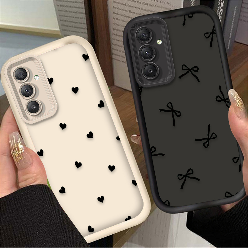 Phone Cases A14 Samsung - Casing Pita Hati Cinta Hitam untuk