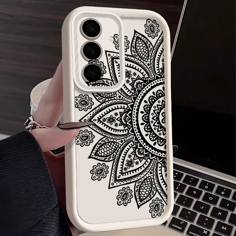 Phone Cases A14 Samsung - Casing Pola Totem Bunga Retro untuk