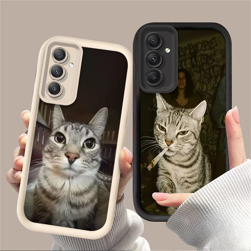 Phone Cases A14 Samsung - Casing Ponsel Kucing Trendi dengan Motif
