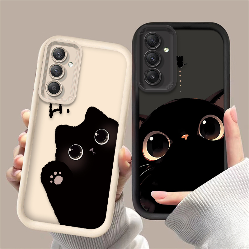 Phone Cases A14 Samsung - Casing Ponsel Kucing Bermata Besar yang