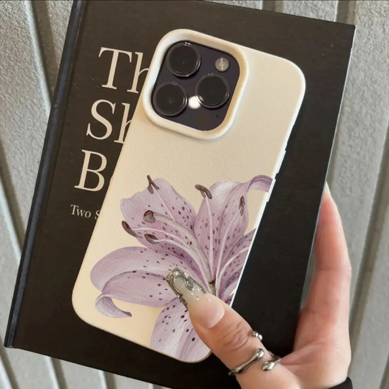 Phone Cases Purple - Casing Ponsel Bunga Lily Ungu Untuk