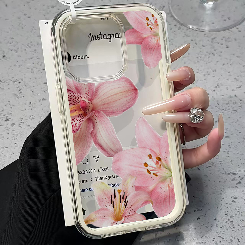 Phone Cases Unique - Casing Ponsel Transparan Motif Bunga Lily