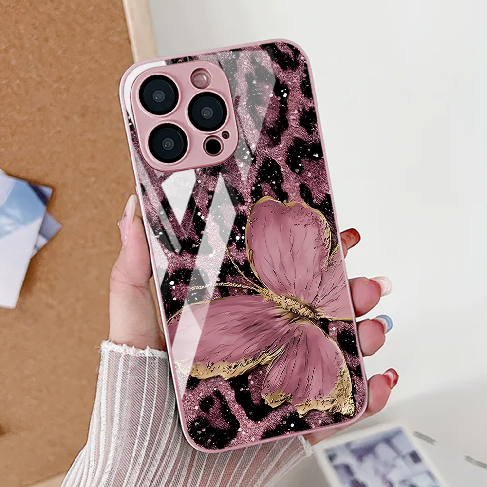 Phone Cases Leopard Print - Casing Ponsel Motif Kupu-kupu Leopard Untuk