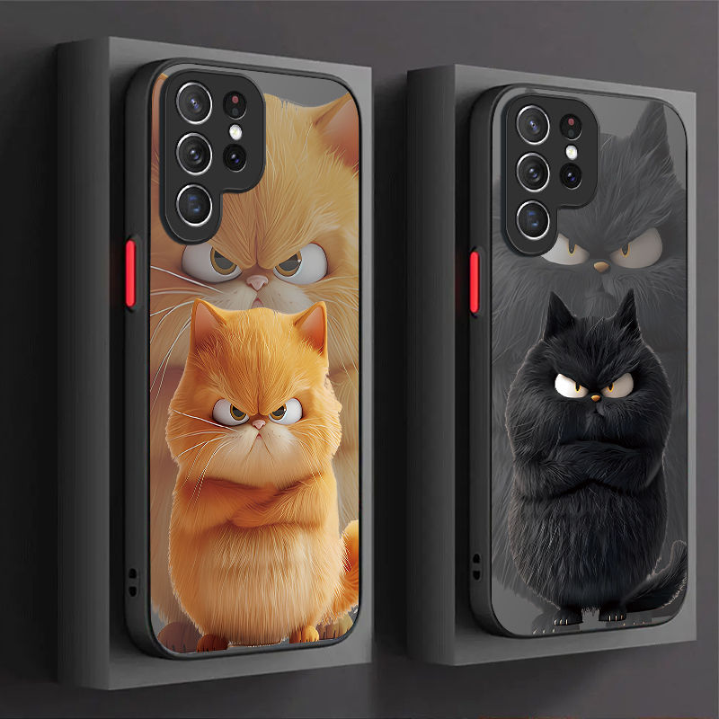 Phone Cases Galaxy A16 5G - Casing Gaya Pasangan Kucing Marah untuk
