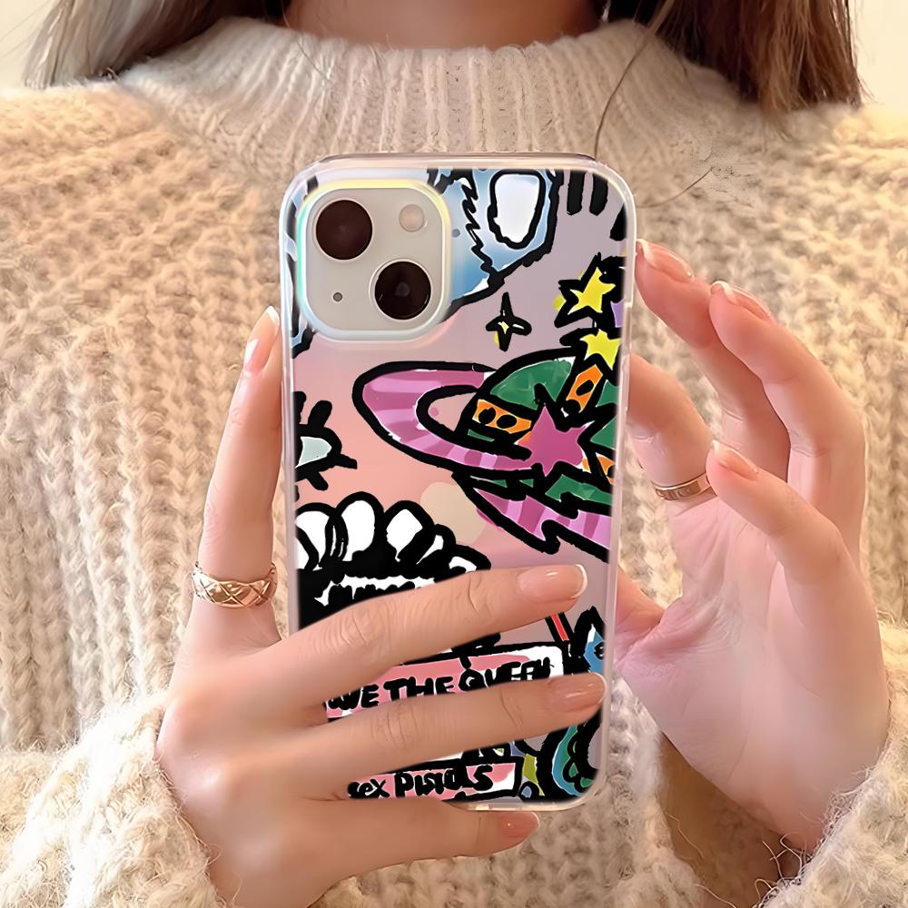 Phone Cases Brands - Casing Ponsel Mewah Bermerek Laser Gradient