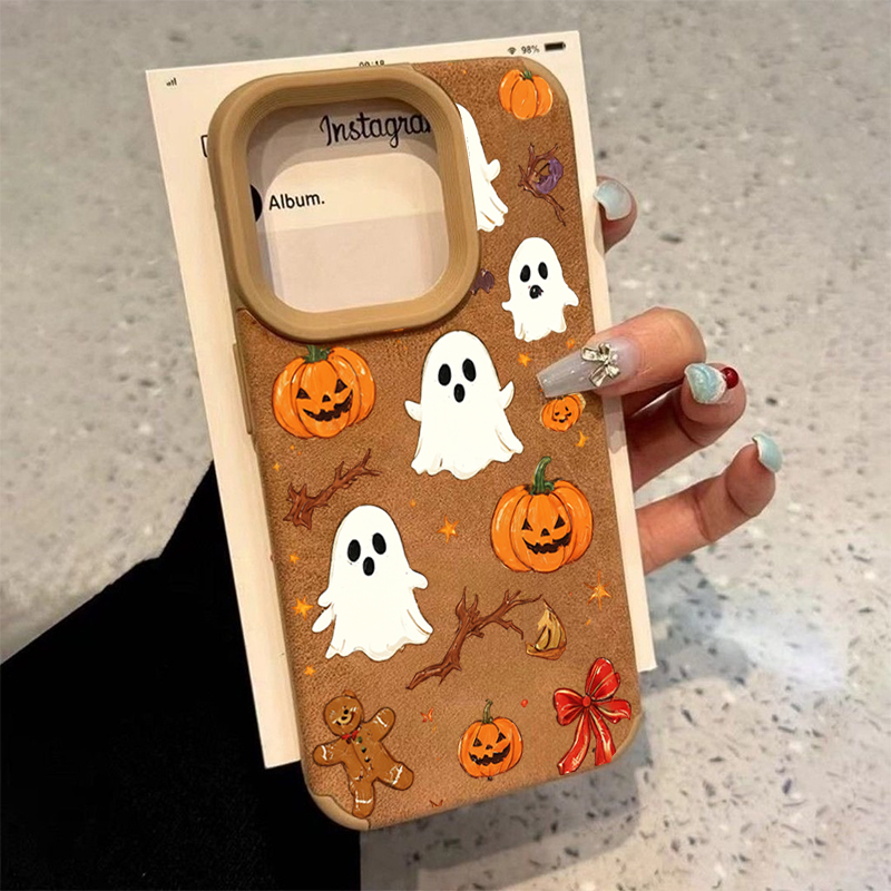 Phone Cases Unique - Casing Ponsel Motif Labu Hantu Lucu