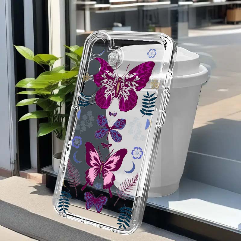 Phone Cases Purple - Casing Ponsel Grafis Kupu-kupu Ungu untuk