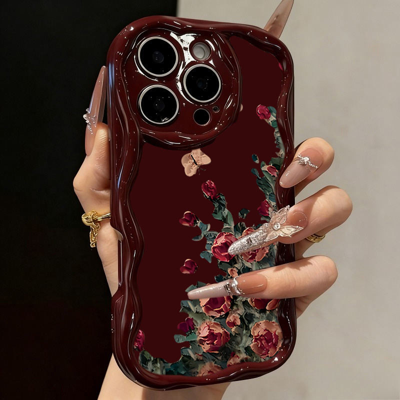Phone Cases Expensive - Casing Ponsel Motif Bunga Lukisan Minyak