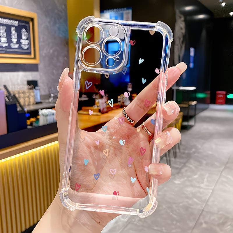 Phone Cases Transparent - Casing HP Transparan Pelindung Sudut Motif