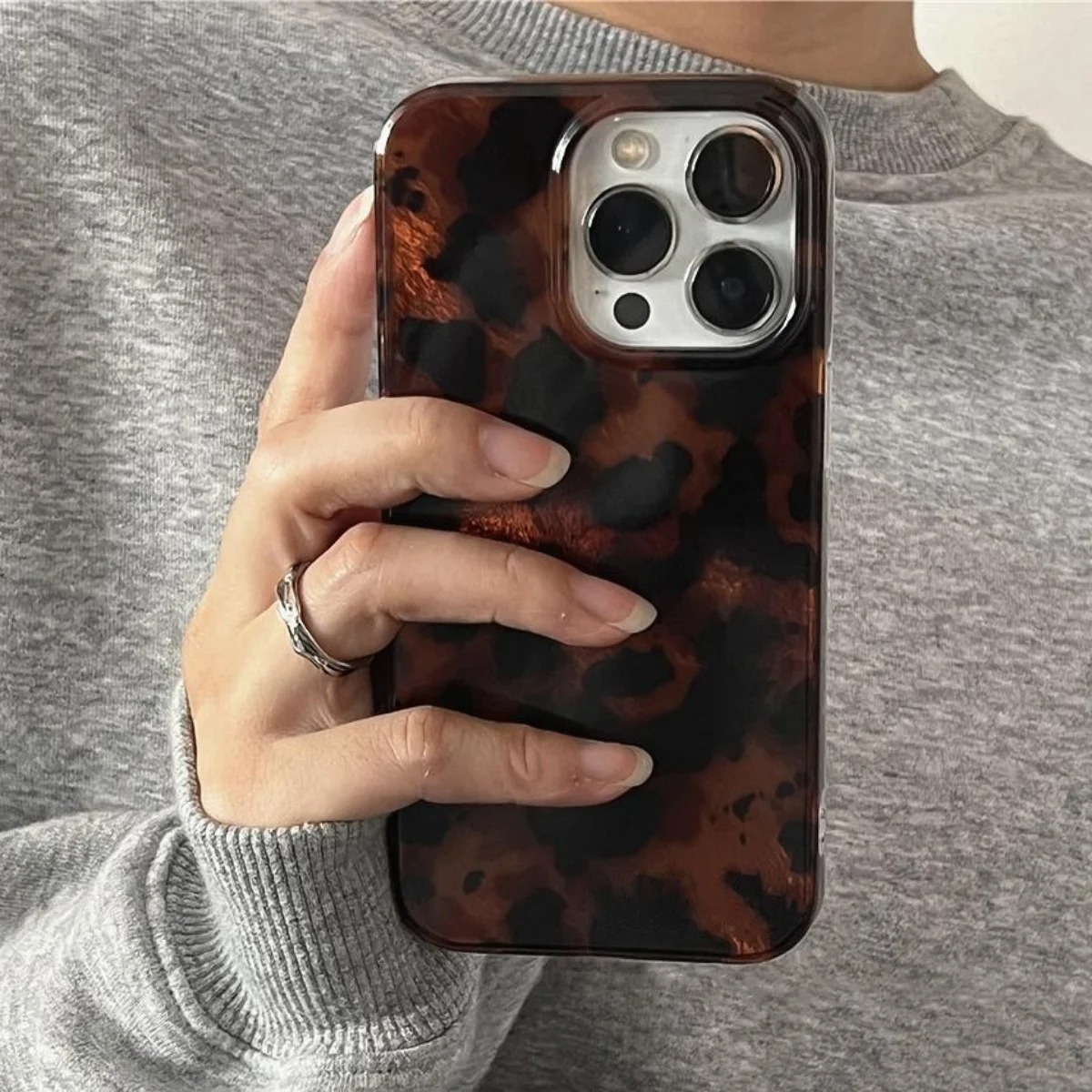 Casing Ponsel Laser Tekstur Am - Phone Cases Leopard Print ulasan dan harga