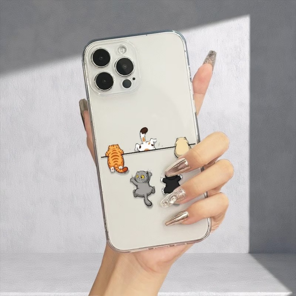 Casing HP Motif Lima Kucing Lu - Phone Cases Transparent ulasan dan harga