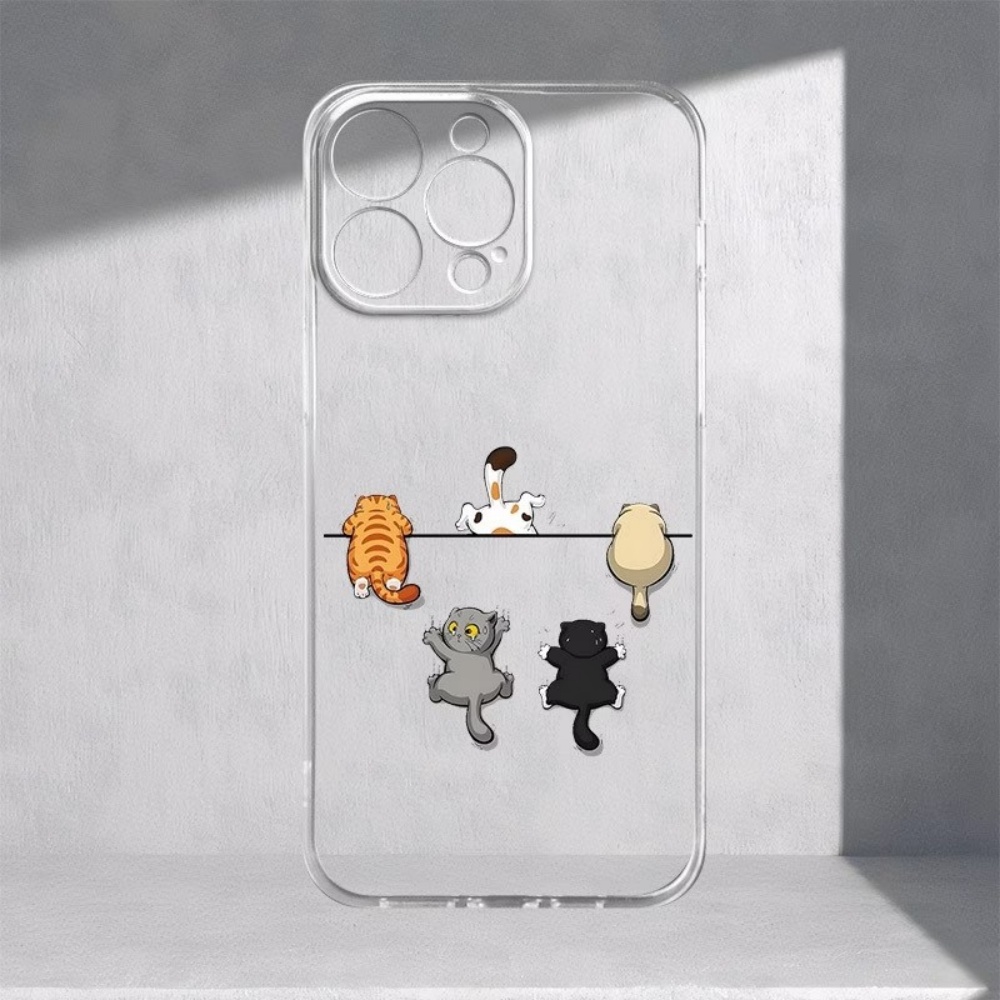 Casing HP Motif Lima Kucing Lu - Phone Cases Transparent ulasan dan harga