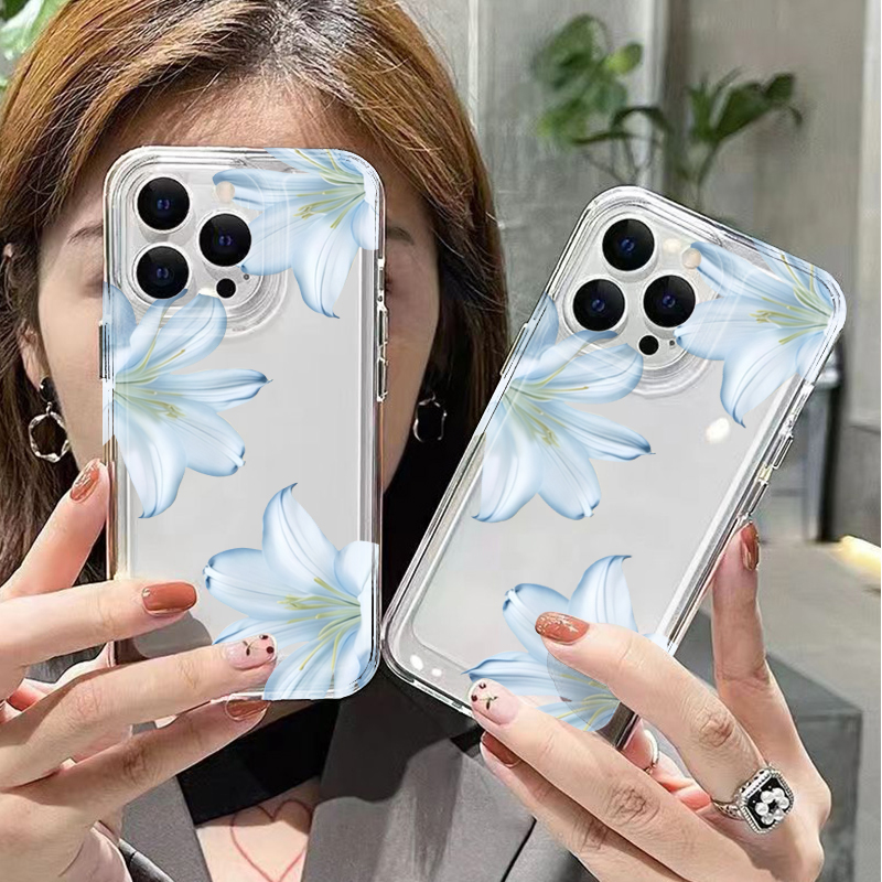 Casing Ponsel Bunga Lily Putih - Phone Cases Transparent ulasan dan harga