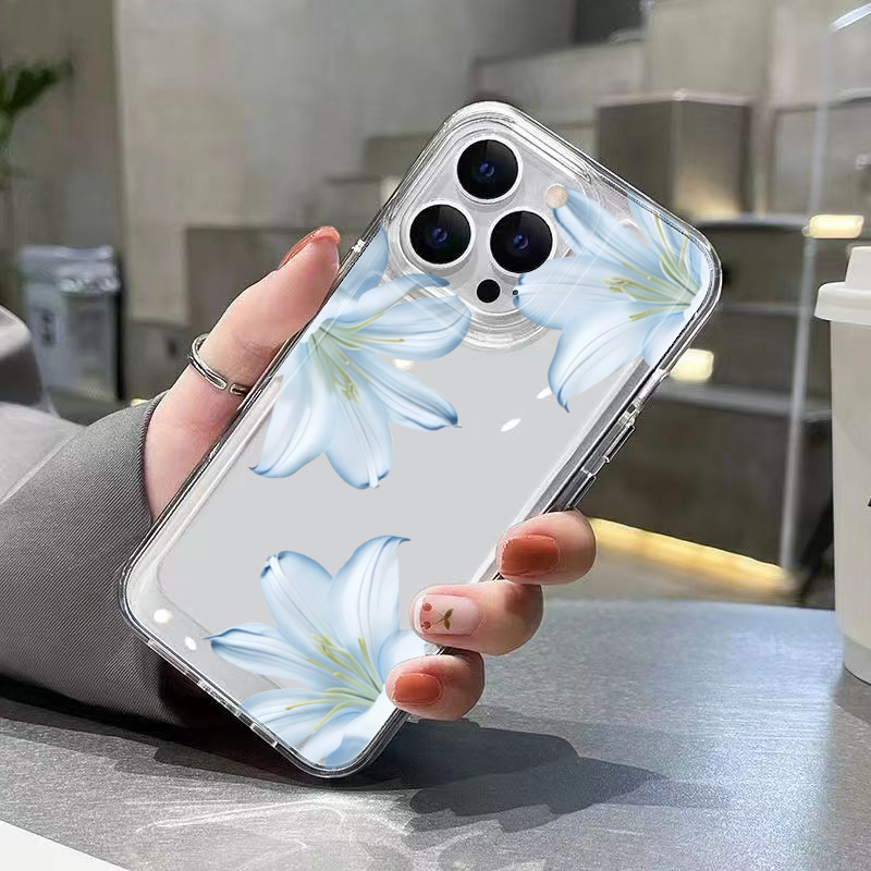Casing Ponsel Bunga Lily Putih - Phone Cases Transparent ulasan dan harga