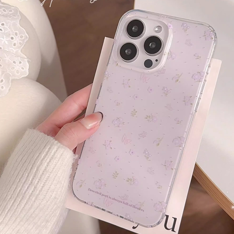 Casing HP Korea Motif Bunga Un - Phone Cases Purple ulasan dan harga