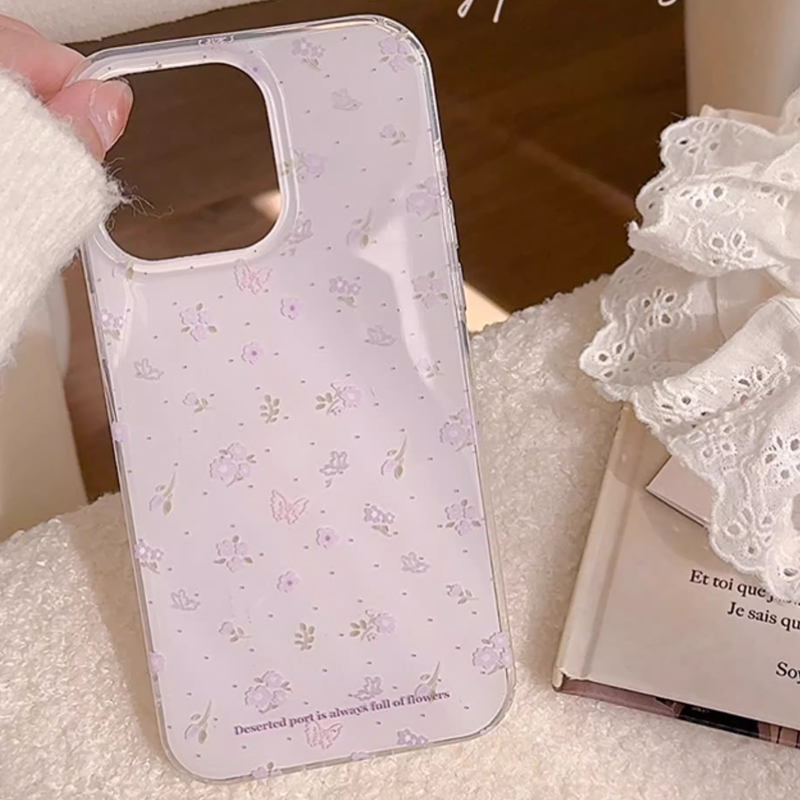 Casing HP Korea Motif Bunga Un - Phone Cases Purple ulasan dan harga