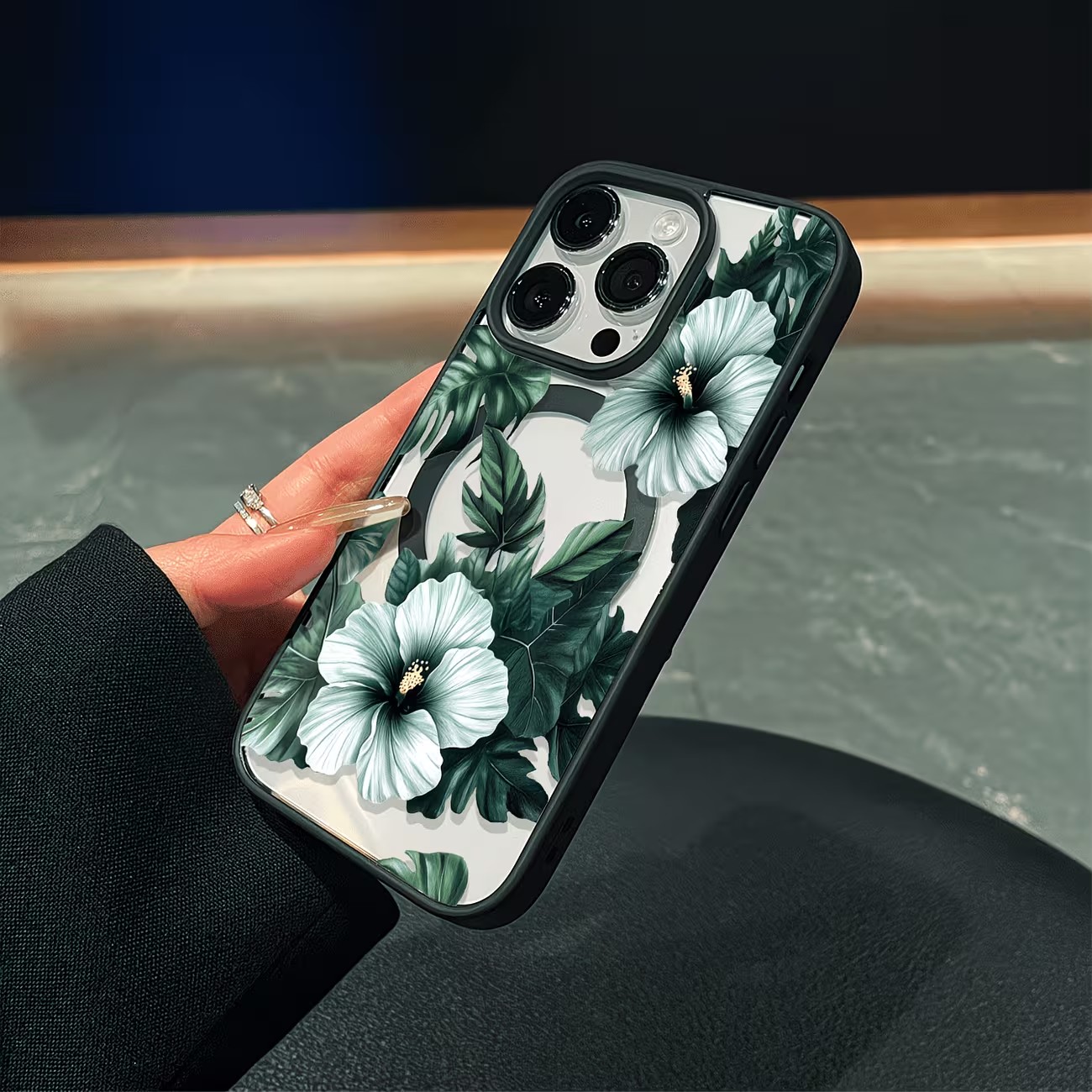 Casing Ponsel Motif Bunga Hija - Phone Cases Transparent ulasan dan harga