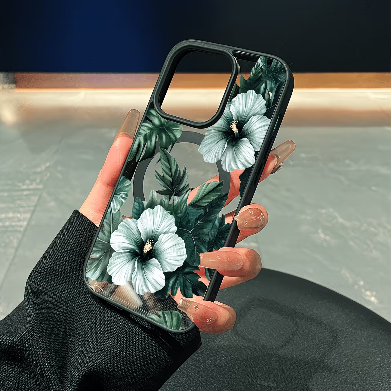 Casing Ponsel Motif Bunga Hija - Phone Cases Transparent ulasan dan harga